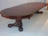 259 - Mahogany, Victorian, Banquet Table, 60in. Round with 6 leaves