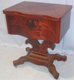 218 - Mahogany, Empire Work Stand with swivel top
