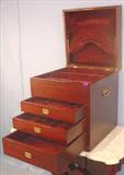183 - Mahogany, Silver Chest with top case and three drawers
