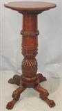 190 - Federal, Mahogany Pedestal with pineapple-carved base and feather-carved legs & feet
