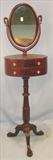 192 - Mahogany, Shaving Stand with acanthus-carved base, claw feet and swan-necked mirror