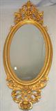 701 - French, Gold leaf Mirror, restored to original condition, 75in. tall, 30in. wide, ca. 1860
