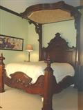 10 - Signed Mitchell & Rammelsberg, Rosewood, Half Tester Bed, 103in. tall, 64in. wide, 74in. long