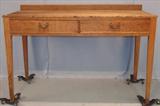 125 - Early, Primitve, Solid Cherry Huntboard with two drawers, 44.5in. tall, 73in. wide, 31.5in. deep
