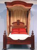207 - Mahogany, Victorian, Half Tester Bed, 116in. tall, 60in. wide, 75in. long, attr. to McCracken