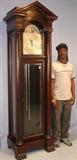 382 - Mahogany, 5-tube, 3 weight Grandfather Clock with claw feet, 7ft. 10in. tall, 2ft. 6in. wide
