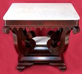 390 - Rare, American Empire, Center Table with inserted marble base