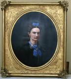 392 - 19th Century, Oil on Canvas of Lady, signed D.K. Howell, dated 1872