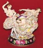 469 - 19th Century, Large, Dresden Figural Centerpiece of ballet dancers