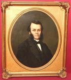 479 - 19th Century, Oil on Canvas of Gentleman in black with partial beard