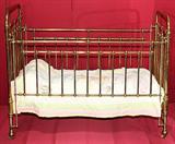 502 - 19th Century, Brass Baby Bed