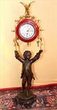 514 - French, Bronze, 19th Century, Statue clock