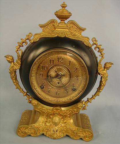 1 - Kroeber India Clock, 14in. T, 12in. W.