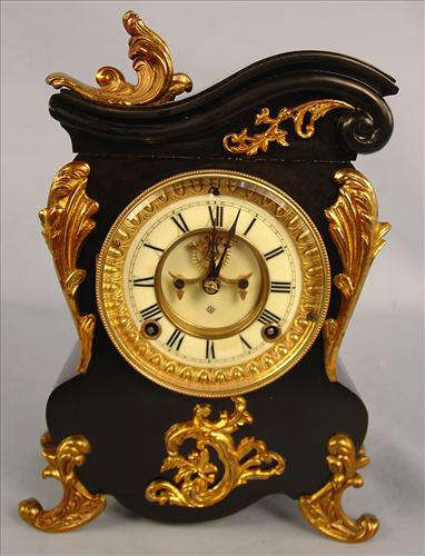 13 - Ansonia Orleans Clock, ca. 1894, 12in. T, 9in. W, good condition