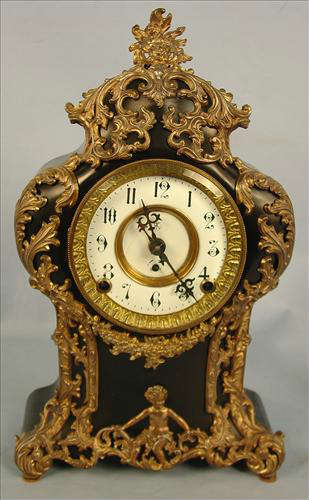 14 - Kroeber Versailles Clock, 15in. T, 9in. W, condition good