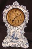 29 - Gilbert Delft Clock, 13in. T, 8in. W, ca. 1898, good condition
