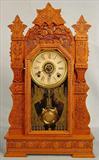 41 - Gilbert Fruit Clock, 24in. T, 14in. W, good condition