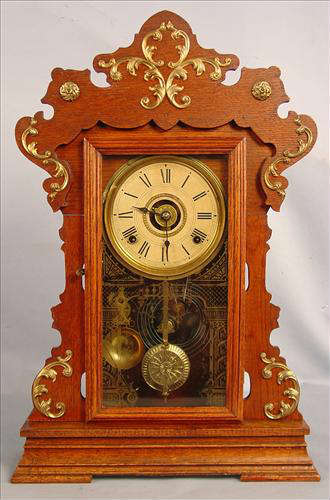 67 - Seth Thomas Metal Series Clock, 23in. T, 15in. W