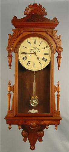 129 - Kroeber Regulator No. 33 Clock, 46in. T, 18in. W