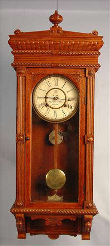 141 - Waterbury Leeds Clock, 41in. T, 16in. W