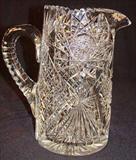 170 - Brilliant Cut Glass Water Pitcher, 8in. T, 8in. W