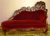 305 - Rare Rosewood Recamier by J.H. Belter, Fountain Elms Pattern, mint condition, laminated, 6ft L, 4ft. T, ca. 1850.