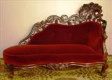 305 - Rare Rosewood Recamier by J.H. Belter, Fountain Elms Pattern, mint condition, laminated, 6ft L, 4ft. T, ca. 1850.