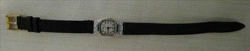 368 - Antique Dianond and Emerald Ladies Watch.