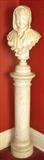 105 - Victorian Marble Bust of young girl with marble pedestal, 68in. tall