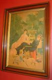 110 - Chromolithograph in a Victorian, Walnut Shadow Box Frame, 30x23in.