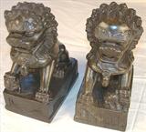124 - Pair of Bronze Foo Dogs