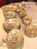 127 - 109-pc., Set of Rose Medallion Porcelain Dinnerware