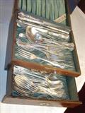128 - Old Set of Roger Bros. Silver-plate Flatware