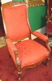 138 - Walnut, Victorian, Gentleman's Parlor Arm Chair
