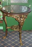 140 - Pair of Victorian, Soda Fountain Tables with walnut and glass top
