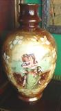 145 - Austrian, Hand-painted Portrait Vase, 12in. tall