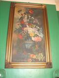 147 - Oil on Canvas, Still life of flowers and fruit