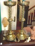 162 - Pair of Bronze Candelabras, 26in. tall