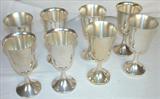 196 - Set of 8 Sterling Wine cups