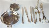 198 - Silver-plate flatware and utensils
