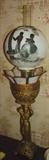 207 - Victorian, Figural Lady with Grecian Lady and Hand-painted shade (courtship scene)
