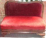 234 - Flamed Mahogany, Empire, Bussel Bench (needs some restoration)