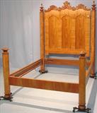 1009 - Mahogany, Lincoln-style poster Bed, 82in. tall (originally from The Burn in Natchez, MS)