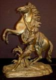234 - Early bronze statue of horse, 20in. T, 15in. W.