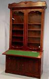 260 - Tall mahogany empire secretary slant front, 8ft 10in. T, 57in. W, 23in. D., att. to Purdence Mallard, New Orleans, ca. 1850