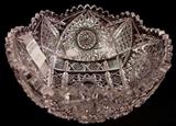 408 - Brilliant cut glass small bowl, 4in. T, 8in. Dia.