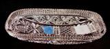 417 - Small cut glass card tray signed Hawkes, 7in. , 3in. D.