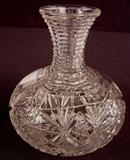 427 - Brilliant cut glass carafe, cut all the way, 7in. T, 6in. Dia.
