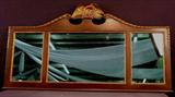 493 - Federal over the mantle lamp, three sections with eagle on top, 51in. W, 28in. T, ca. 1840.