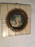 136 - Pr. Small painting on ivory in ivory frame.